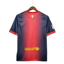 Camisa Barcelona Home 12/13 Retrô - Azul e Vermelha + Patch Campeão Mundial 2011